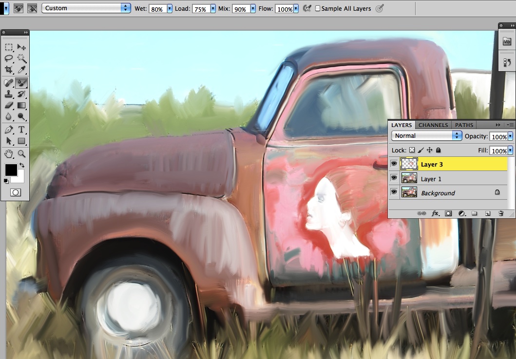 Painting with the Mixer Brush in Photoshop CS5
